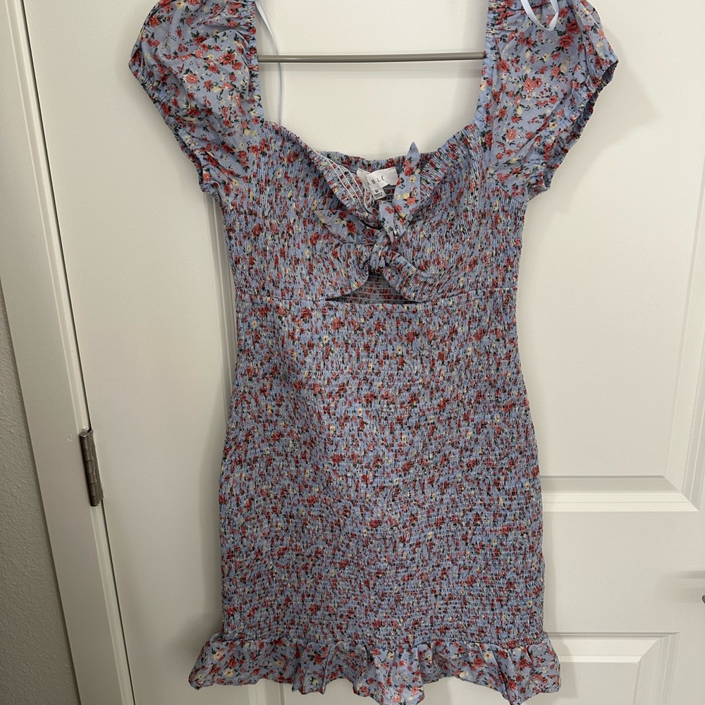 Floral Blue Dress